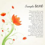 Abstract Floral Background with Sample Text
